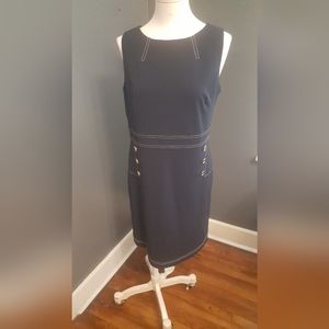Navy Tommy Hilfiger dress with gold buttons size 10.